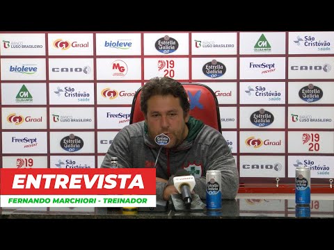 Entrevista pós jogo com o treinador Fernando Marchiori PORTUGUESA 1 x 0 SANTO ANDRÉ || LUSA TV