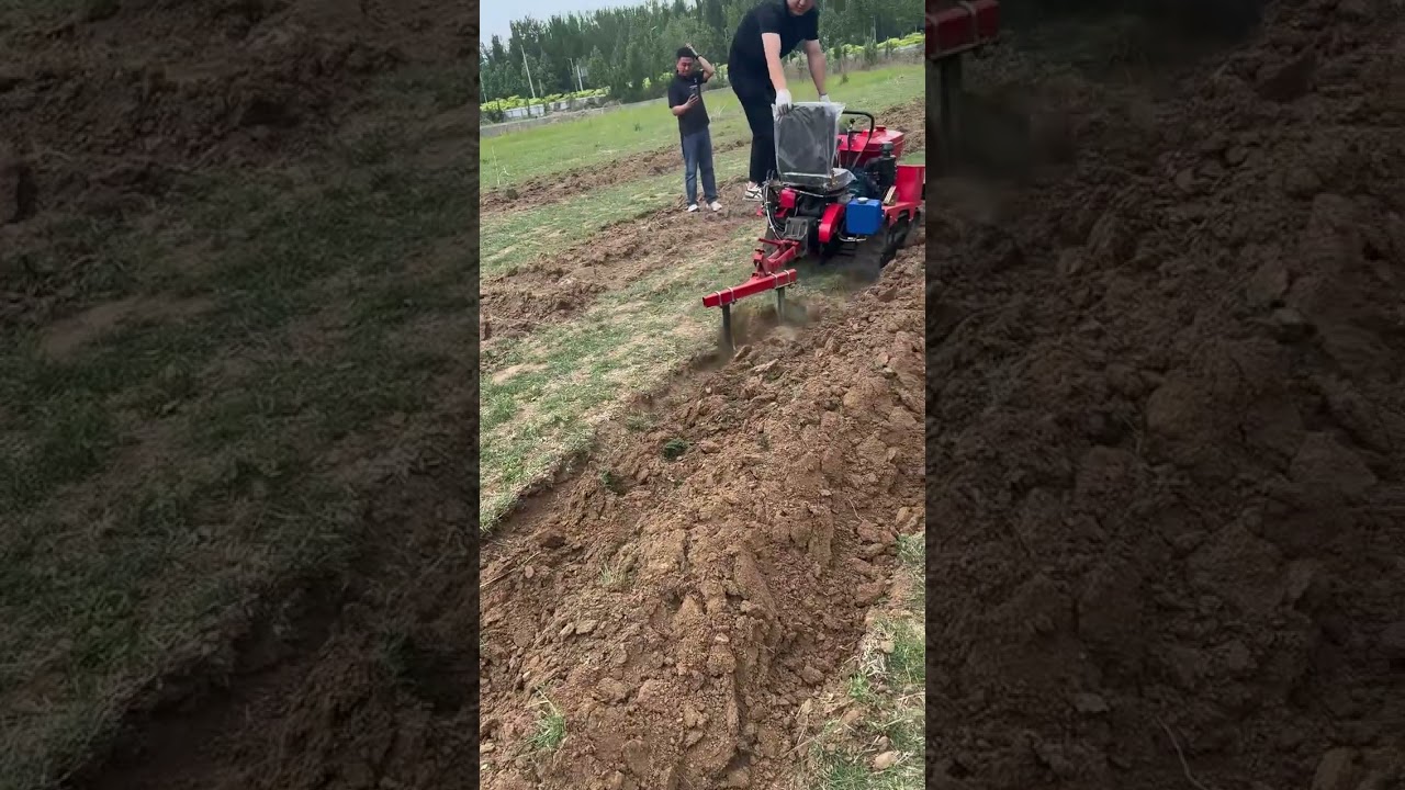 Chinese Mini Crawler Tractor With Plough Plow Machine for Sale #farming