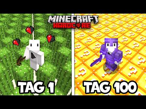 100 Tage, aber der BODEN ÄNDERT SICH JEDEN TAG in Minecraft Hardcore!