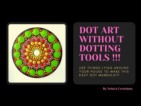 Easy Dot art without dotting tools!!! Guide to start dot art with tools/items you already have.