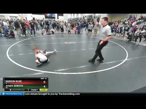 63 Lbs Cons. Round 2 - Ayden Sebesta, WI Vs Hudson Ruge, IA 5e0e