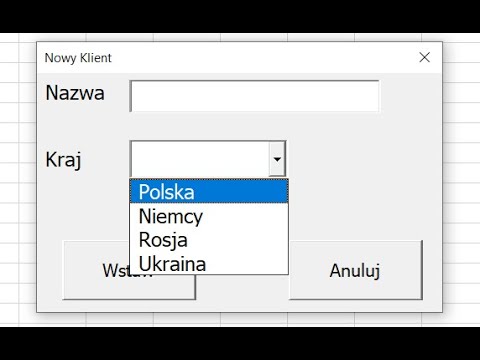 VBA - ComboBox i walidacja danych w UserForm