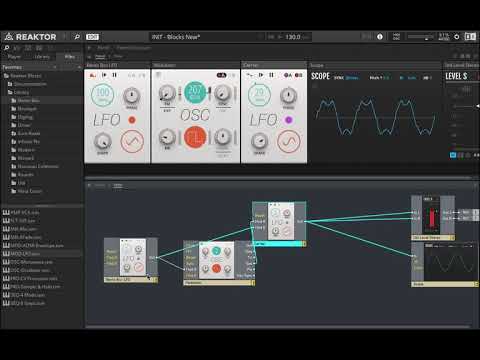 Reaktor Blocks - Frequency Modulation (FM) with LFO's and Oscillators