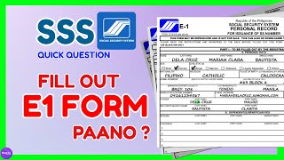 Download lagu How to fill out SSS E-1 form? | Paano Gamitin at Download ang SSS E1 Form mp3