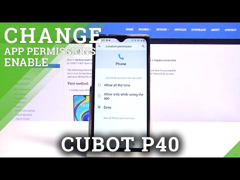 How to Manage Apps Permissions on CUBOT P40 – Change Apps Permissions