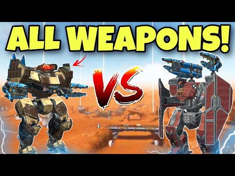 🔥 TITAN KID VS ARTHUR ALL WEAPONS || War Robots Test Server WR || Comparison ||