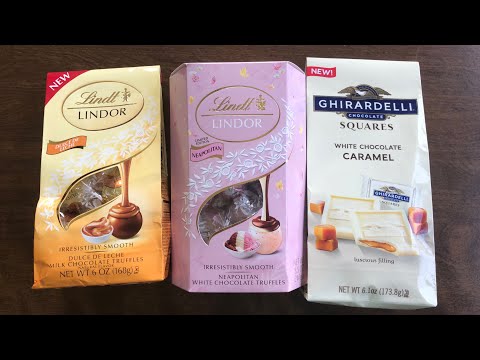 Lindt Lindor Neapolitan and Dulce De Leche Truffles and Ghirardelli White chocolate caramel review