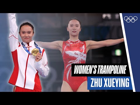Zhu Xueying impressively wins gold in Women's Trampoline 🏅🇨🇳