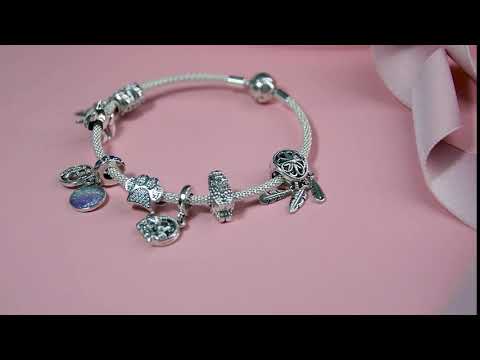 Pandora Wonderland Inspired Bracelet Set Playing With Blue Eyed Fox And Alpaca