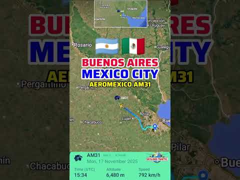 Buenos Aires to Mexico City Flight Route, 🇦🇷➡️🇲🇽 | Aeromexico AM31 | Boeing 787-9