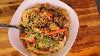 Vegan Beyond Meat Stir fry - whole food plant based diet - vegan beef