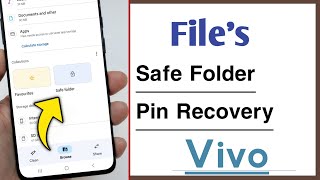 Vivo Phone How To Reset Google Files Safe Folder Pin Password 2023