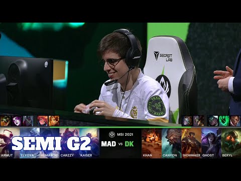 DK vs MAD - Game 2 | Semi Finals LoL MSI 2021 Knockout Stage | DAMWON Kia vs Mad Lions G2