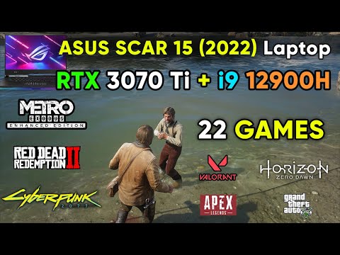 ASUS ROG Strix Scar 15 (2022) | RTX 3070 Ti (150W) + i9 12th gen 12900H | Test in 22 GAMES