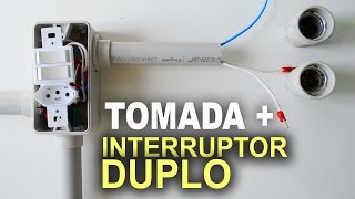 Instalação de Interruptor Duplo com Tomada - Passo a passo!