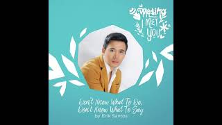 Don&#39;t Know What to Do, Don&#39;t Know What to Say Eric Santos (Wesing Cover)