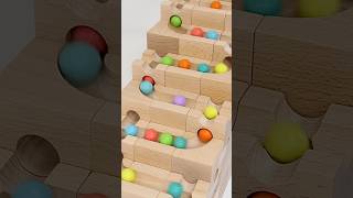 Marble Run ASMR☆キュボロブロック&カラフルウッドボール# #asmr マーブルラン