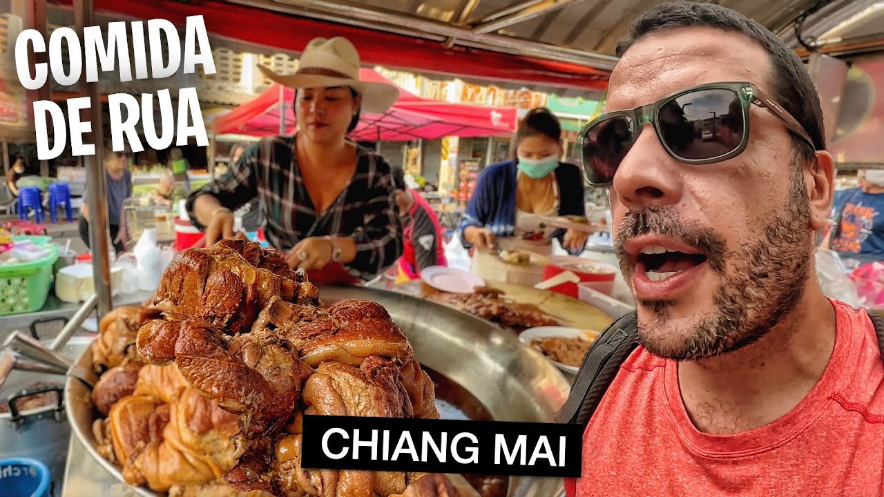 Provando 35 COMIDAS DE RUA em Chiang Mai na Tailândia 🇹🇭 [Documentário Completo]
