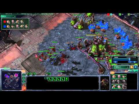 Zyuun 1 - ZvZ - ling/roach/queen vs ling/bane/muta