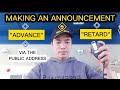 Making An Announcement To Ship S Crew Advance Or Retard Times