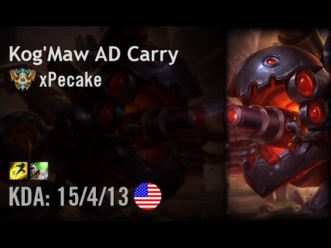 Kog'Maw AD Carry vs Ezreal - xPecake - NA Challenger Path 6.3