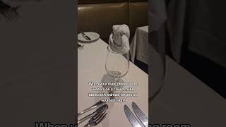 Main Dining Room Waiter Made Tablecloth Animals For Us On Our Last Night #cruise #royalcaribbean