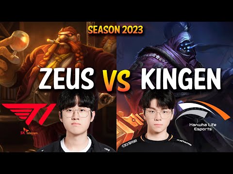 T1 Zeus vs HLE Kingen - Zeus GRAGAS vs Kingen JAX Top - Patch 13.12 KR Ranked