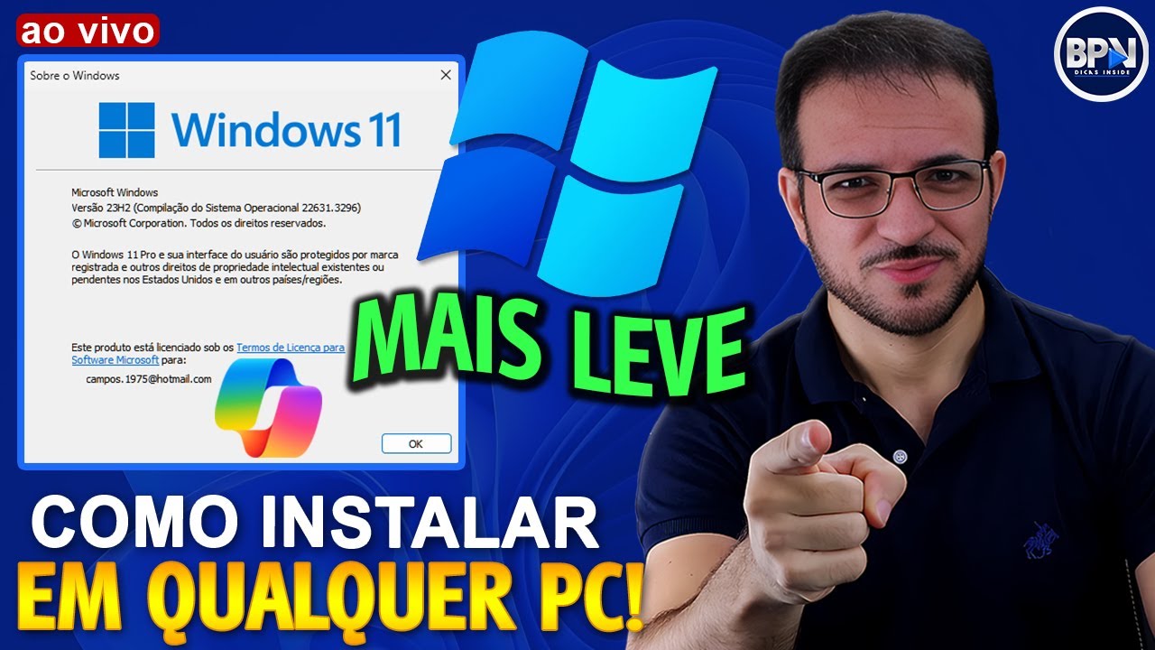 Como BAIXAR e INSTALAR o Windows 11 Versão MAIS LEVE em QUALQUER PC!