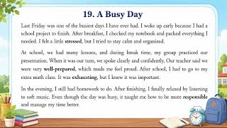 Topic 19: A busy day [Modal Essays 1.3]
