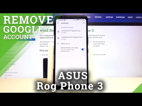 How to Logout from Gmail Account in ASUS Rog Phone 3?