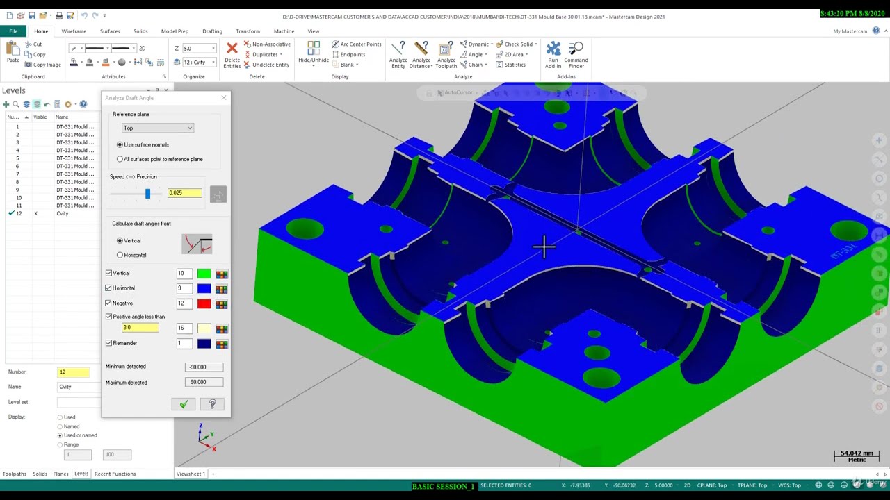 Basic interface tutorial || Mastercam Training Tutorials 1