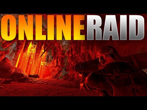ONLINE RAIDING LAVA CAVE! - ARK
