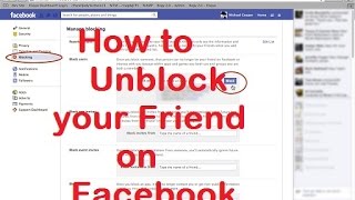 How to Unblock your friend on facebook which you blocked