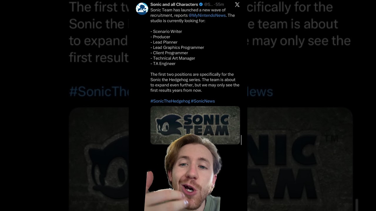 Sonic Team Is Now Hiring More People!