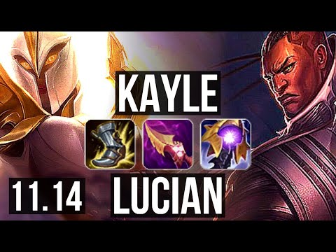KAYLE vs LUCIAN (MID) | Rank 2 Kayle, 5/0/2, 400+ games | NA Challenger | v11.14