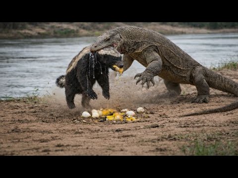 WILDLIFE Battle Fearless Honey Badger vs Komodo Dragon – Brutal Survival Fight