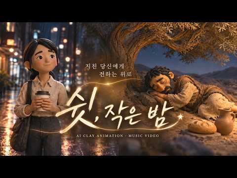 [뮤비] 〈쉿, 작은 밤〉 | 지친 당신에게 전하는 위로 AI 클레이 애니메이션 뮤직비디오 | 백석기문콘