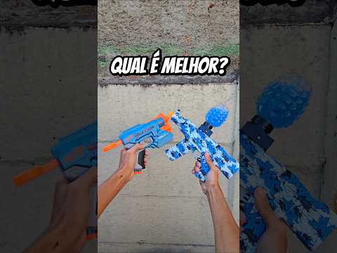 Arma de Gel VS Nerf!!!#nerf #armadegel #arma #asmr #satisfatorio