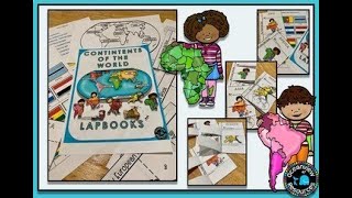 Continents of the world Lapbooks