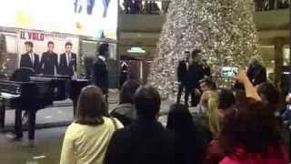 Il Volo performs Ol Solo Mio at the Mall of America on November 29, 2013.