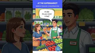 At the Supermarket – Simple English Conversation #dailyenglish #english #englishconversation