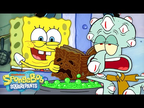 スポンジ・ボブ、魔女になる！?| スポンジ・ボブが魔女に！｜『ネクロ・ノム・ノム・アイ・コン』フルシーン｜@SpongeBobOfficial (SpongeBob Becomes A Witch! ? | "Necro-Nom-Nom-Nom-I-Con" Full Scene | @SpongeBobOfficial)