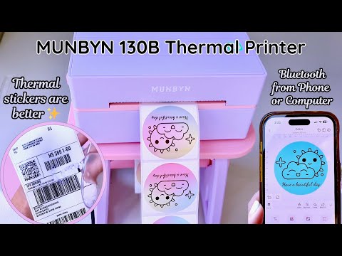 Easy Stickers and Labels w/ Thermal Printer Munbyn 130B | Create & Print Stickers for Small Business