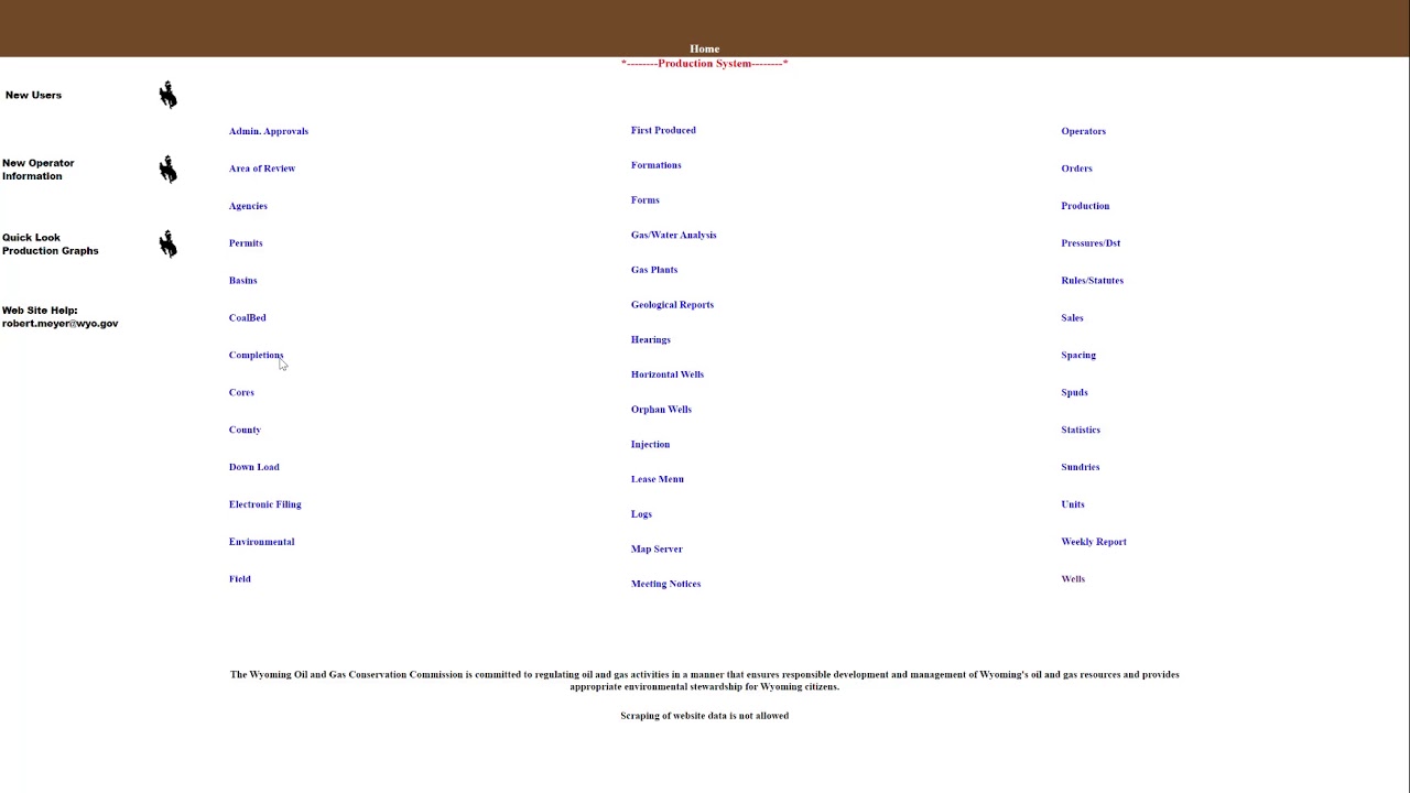Where to find well log, production, geographical and other data