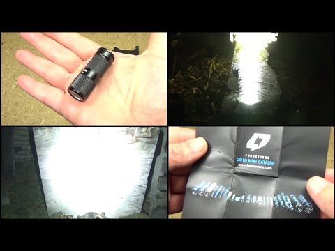 FourSevens Mini MKII Flashlight Review (300-1020 Lumen Keychain Light) Video