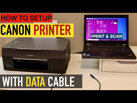 Canon Pixma G3260 Quick Setup With Printer Data Cable, Print & Scan.