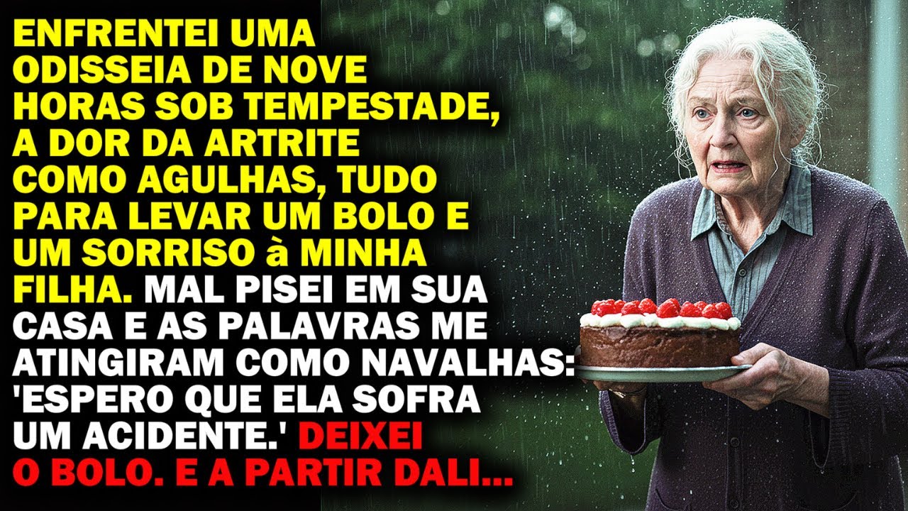 DIRIGI POR 9 HORAS EM UM TEMPORAL PARA SURPREENDER MINHA FILHA EM SEU ANIVERSÁRIO, QUANDO CHEGUEI...