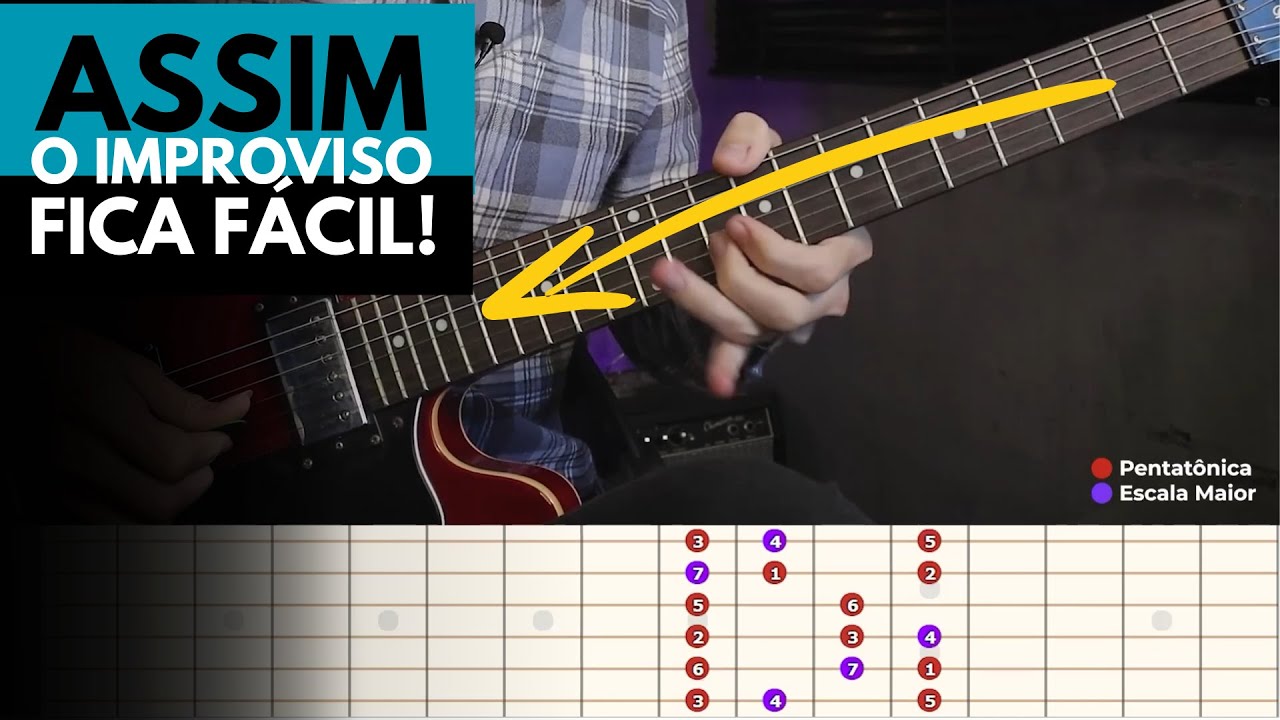 Combando ESCALA MAIOR + PENTATÔNICA Para Destravar A Improvisação!