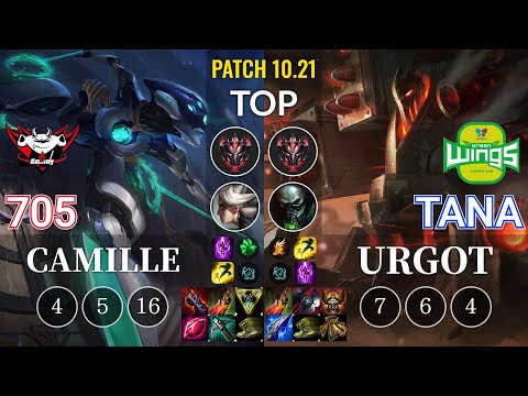 JDG 705 Camille vs JAG TaNa Urgot Top - KR Patch 10.21
