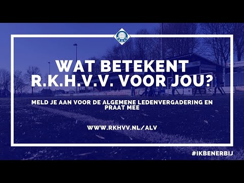 Oproep aan de leden van RKHVV om je aan te melden voor de ALV 2021